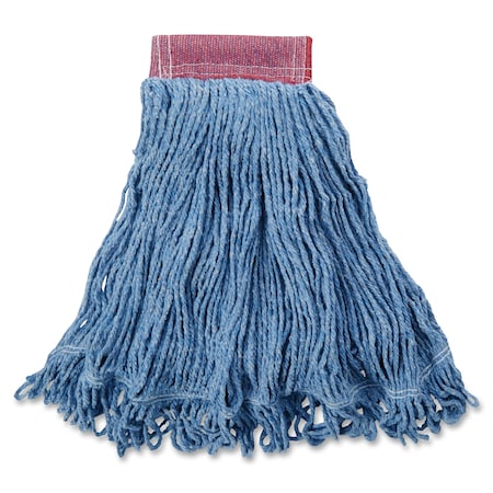 Rubbermaid Commercial Large Wet Mop, Blue, Cotton/Synthetic, PK6 RCPD253BLUCT